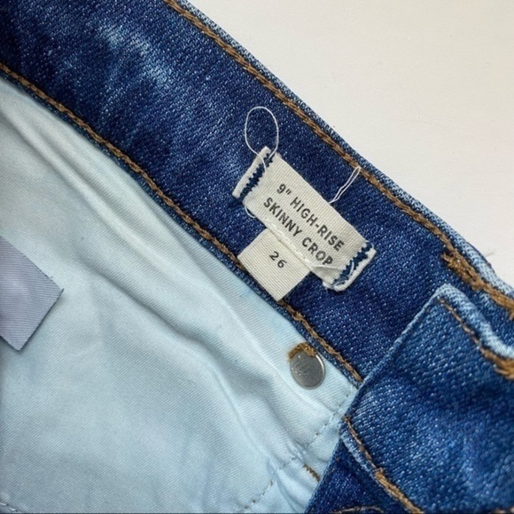 Madewell • 9” High Rise Skinny Crop Jeans Distressed Bruce Wash - Picture 11 of 12